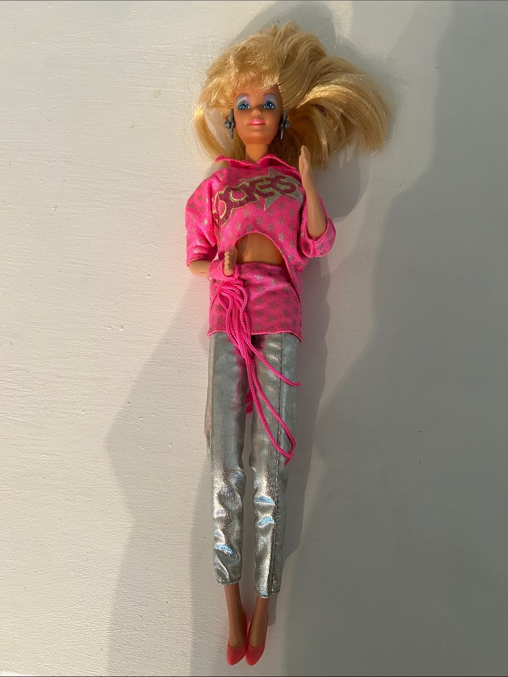 Barbie Pink Top with Silver Pants Doll Outfit
